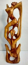 Wooden Abstract Sculpture Statue Hand Carved by Alicia Fernandez Pomares Cuba - £273.44 GBP