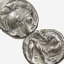 HERAKLES wrestling the Nemean Lion/ATHENA helmeted.Tarentum, Calabria Greek Coin - £245.86 GBP