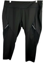 Avia Women Black Athletic Stretchy Core Training Cropped Pants Size 16/18 - $29.69