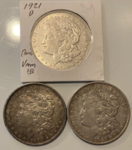 Lot of Three Morgan Silver Dollars. - £100.46 GBP