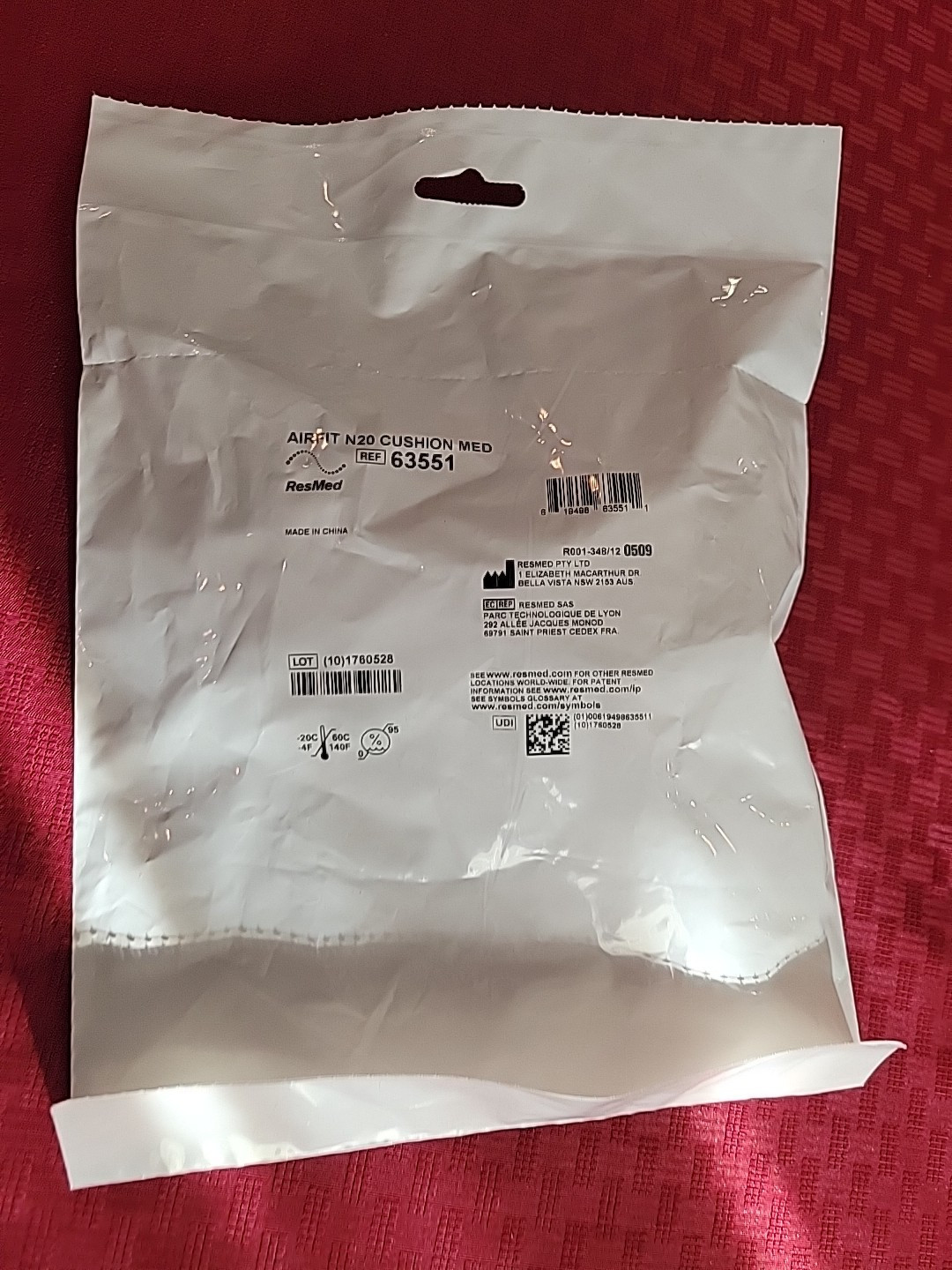 ResMed Airfit N20 Nasal Cushion Size Medium Replacement 63551 M NEW Sealed - $12.87