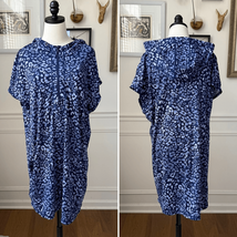 Tommy Bahama Leopard IslandZone Hooded Dress Island Navy XL - $32.40