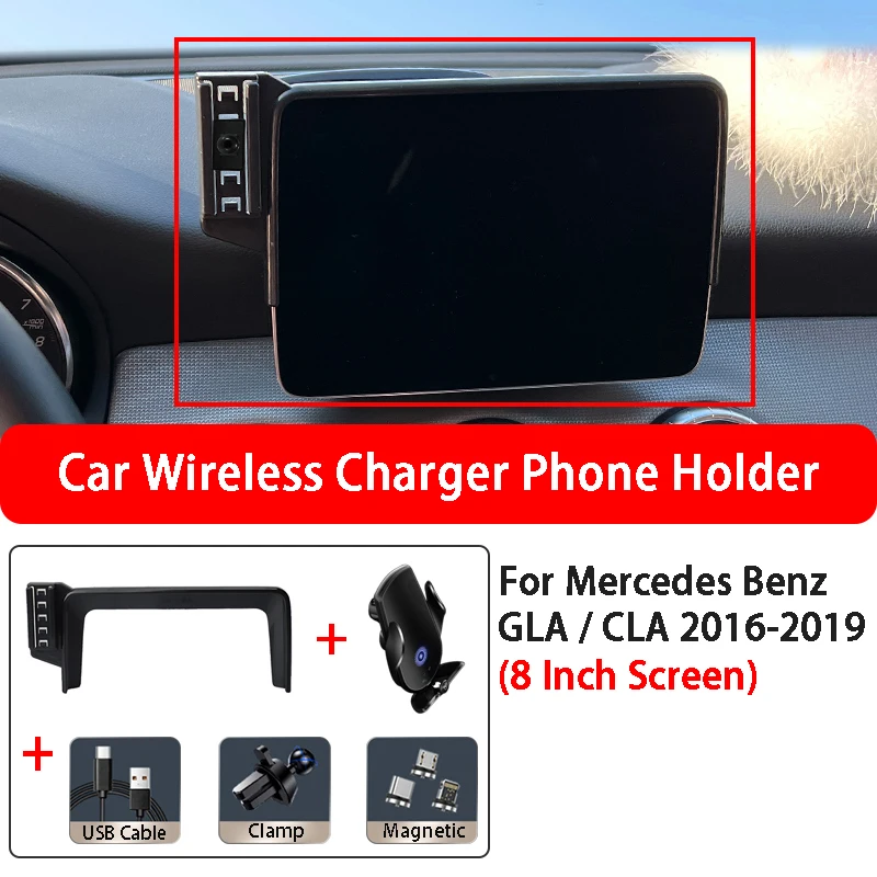 15W Car Wireless Charging Auto Car Mount Phone Holder Stand For Mercedes Benz - £46.78 GBP
