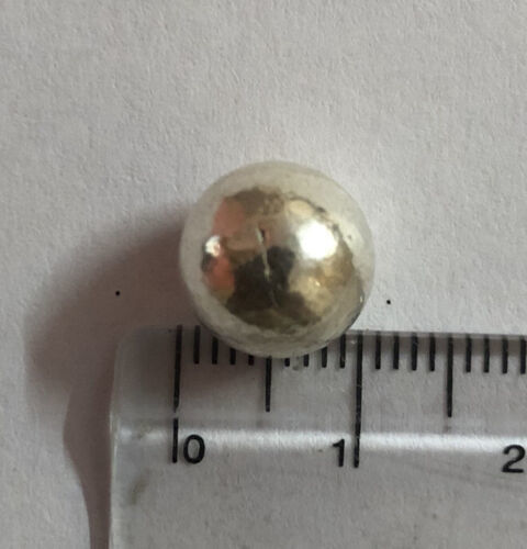 999 reines Silber Hindu religiös massiv Silber Kugel 1 Stck., 4,8-5,2 gm... - $18.63