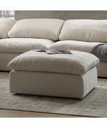 Naveen Ottoman, Ivory Linen - $966.51 CAD