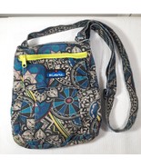 Kavu Crossbody Keeper purse blue black medallion Adjustable Strap Canvas... - $16.40 CAD