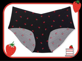 XL  Black Ditsy Red Strawberry NO SHOW Smooth Victorias Secret Hiphugger Panty - £8.77 GBP