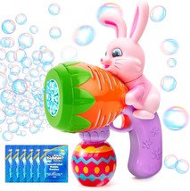 Easter Bunny for Toddlers 3 Pink Bunny Light Up Blower with 6 Refill Solution fo - £29.07 GBP