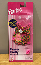 1996 Barbie FLOWER PRETTY Fashions Neon Vintage Retro Mod NEW NIP NOS Pink - $27.71