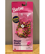 1996 Barbie FLOWER PRETTY Fashions Neon Vintage Retro Mod NEW NIP NOS Pink - $27.71