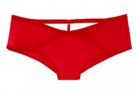 Victoria&#39;s Secret Strappy Cheeky Panty Red Underwear Medium M 86Q4 Very ... - $32.15