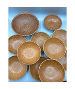 Vtg 11 Pc Bolta Boltalite Kys-Ite USA Brown Melamine Bowls Wood Look - $21.77