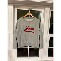 H &amp; M Etoiles sweatshirt red emblem long sleeve gray sz Large - $10.80