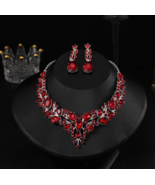 Bridal Wedding Accessories Jewelry Sets Crystal Necklace Earrings Women ... - £19.12 GBP