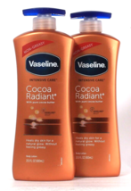 2 Bottles Vaseline 20.3 Oz Intensive Care Cocoa Butter Radiant Body Lotion - £27.37 GBP