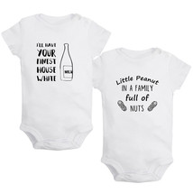 Pregnancy Announcement Gift Romper Baby Bodysuit Infant Funny Jumpsuit Pack of 2 - £14.47 GBP
