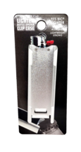Monster Smoking Silver Design Aircraft Aluminum Big Bic Lighter Clip Cas... - $8.90