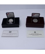 US Mint 1988-S Olympic Rings &amp; 1994-S World Cup Silver Proof Coins w Box... - $102.13 CAD