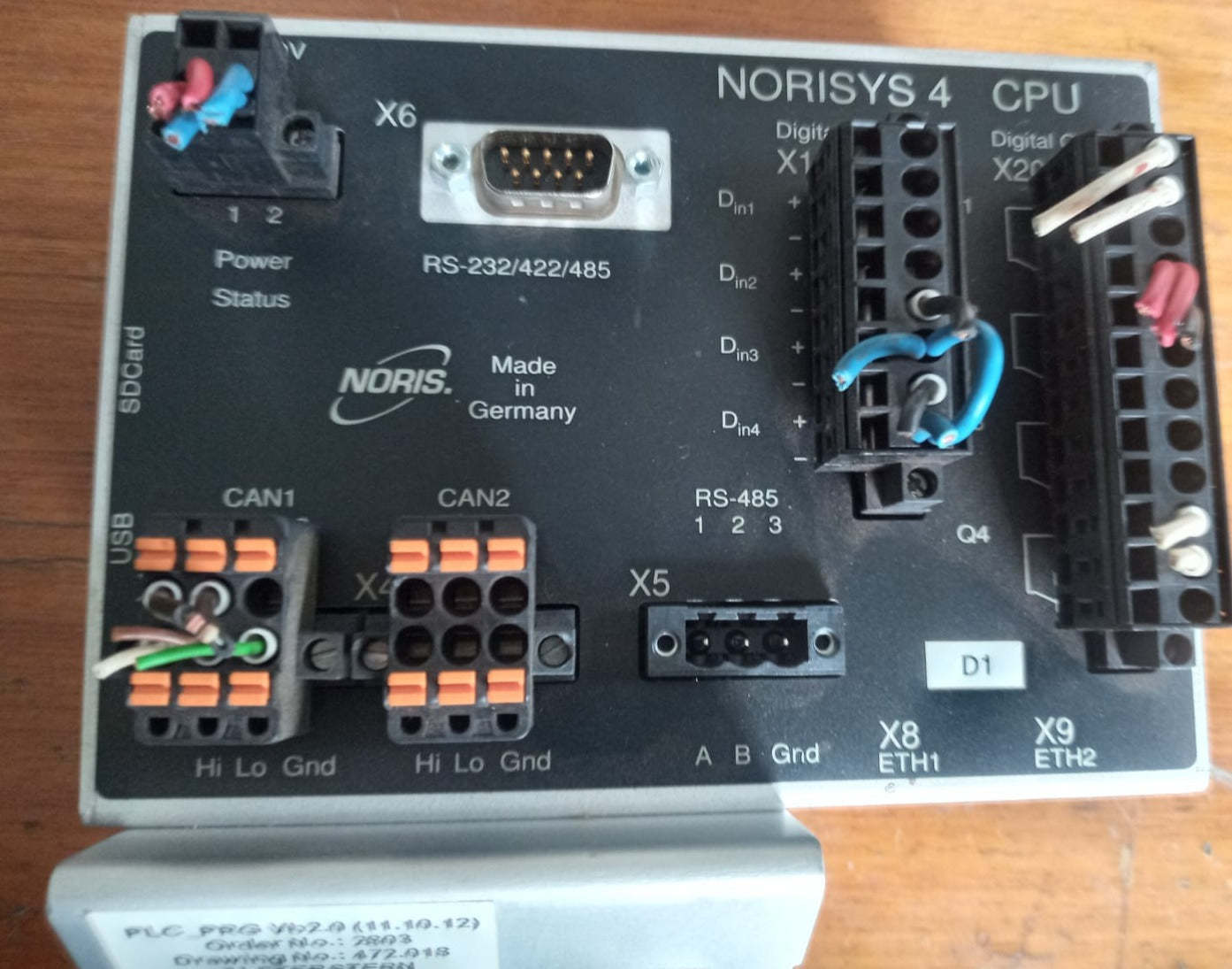 NORISYS 4 CENTRAL PROCESSING UNIT NORISYS 4 CPU - $1,000.00+