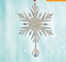 Lenox Disney Frozen Queen Elsa&#39;s Snowflake Ornament Silver Charm Christm... - $29.57 CAD