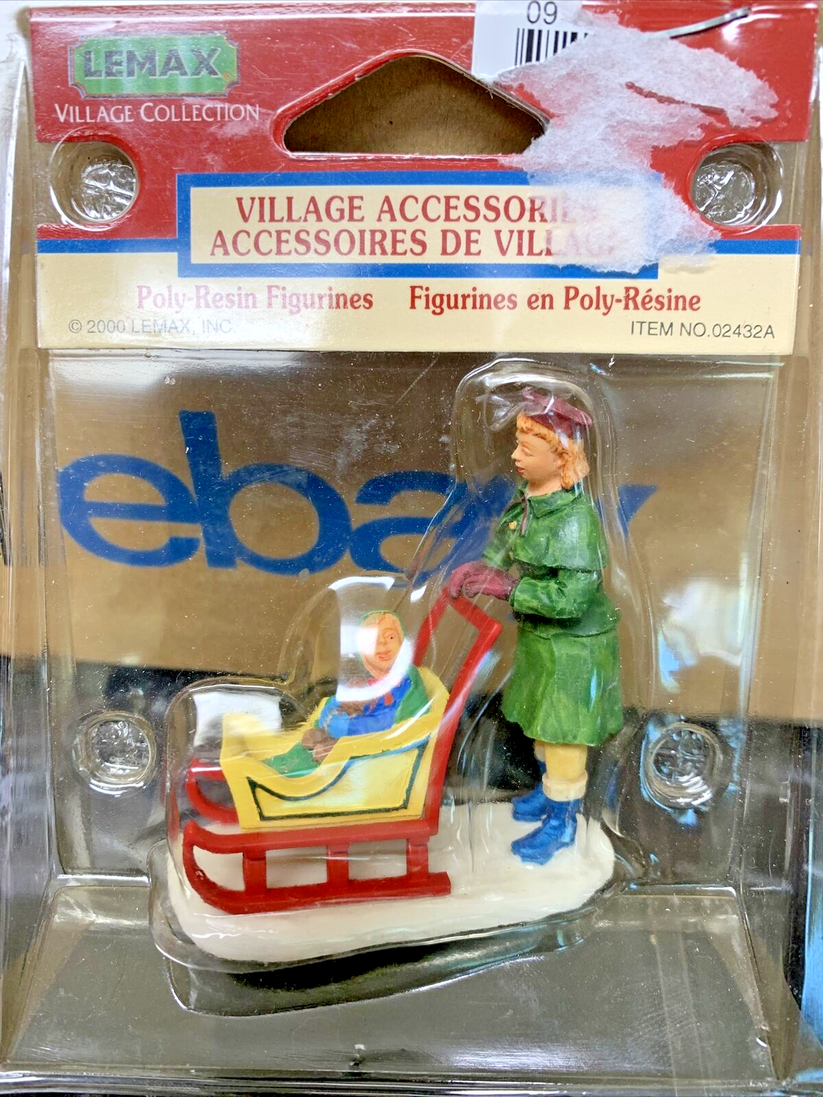 Lemax Coventry Cove Carriage Sled Village Figurine 02432 Mother Child NOS - $15.72