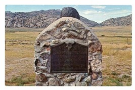 Martins Cove Marker Between Casper And Rawlins Wyoming Postcard WY - £10.79 GBP