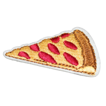 Pizza Slice Yum Food Party Fun Cartoon Clothing Iron On Patch Decal Embroidery - £5.53 GBP