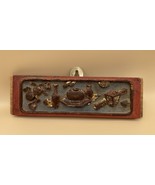Antique Chinese Wood Hand carved Cabinet Or furniture Panel Wall Hanging... - $1,805.65 MXN