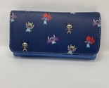 Disney Loungefly Stitch Costume Wallet Blue Folding Snap Closure Pre Owned - $13.10