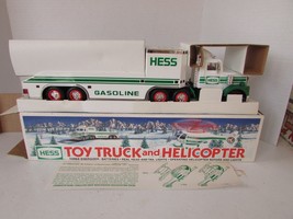 HESS TRUCK 1995 TOY TRUCK &amp; HELICOPTER TRUCK WORKS ONLY S4 - $9.67