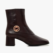 The Windsor Brown Leather Block Heel Women Boot image 7