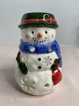 Yankee Candle Ceramic Tealight Holder - Snow Woman Christmas winter - £12.28 GBP