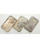 Collezione Di 3 Barrette D'Arte In Argento 1oz Del 1973 - $660.83