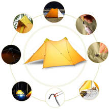 N amber ultralight 4 season roomy dual pole camping backpacking tent 2 persons 20d 744 thumb200