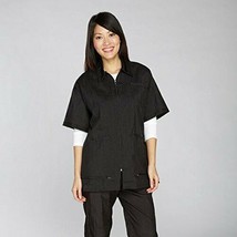 GROOMERS BARBERS STYLIST JACKETS  Apparel Tops (Large Zip Front - Black) - $49.39