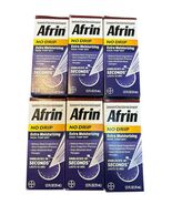 (6) Afrin No Drip Extra Moisturizing Congestion Relief 15 ml Each DAMAGE... - $1,089.45 MXN