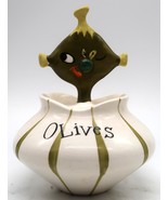 Vtg 1958 Holt Howard Pixieware Olive Condiment Jar Lid Spoon Ladle Rare ... - $249.00