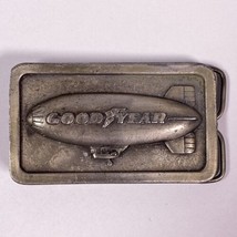 Goodyear &amp; Rubber Co Tire Blimp Advertising Belt Buckle Vtg 1974 - $225.99 MXN