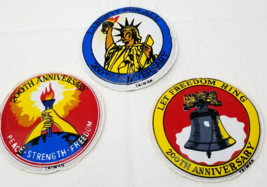 1976 Bicentennial Coasters Plastic Foam 200th Anniversary Liberty Bell Set of 3 - £8.75 GBP