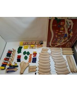 Battat Deluxe Wooden Train Classic Toy Set 102 Pieces Magnetic Playset - $19.80