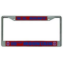 army 10th mountain division logo military chrome license plate frame made in usa - £23.59 GBP