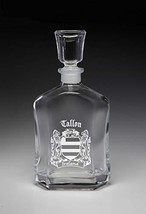 Tallon Irish Coat of Arms Whiskey Decanter (Sand Etched) - £37.78 GBP