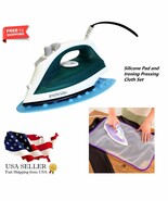 Silicone Iron Rest Pad Mat &amp; Heat Protective Ironing Cloth Ironing Acces... - $165.72 MXN