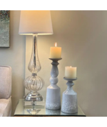 Set of 2 Acid Wash Ceramic Candle Stick - $92.07 CAD