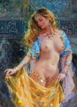 hand-painted Oil Painting seductive sexy naked girl - $70.11