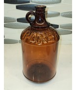 VINTAGE PUREX Half Gallon Brown Glass Bottle with FINGER HANDLE - EMPTY! - $16.93