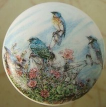 Ceramic Cabinet Knobs Knob Bird Birds Flowers - $4.55