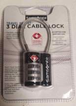 Samsonite Travel Sentry 3-dial Combination Cable Lock, One Size Assorted... - $12.86