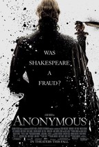 ANONYMOUS  27X40  ORIGINAL DOUBLE SIDED MOVIE POSTER ONE SHEET  NEAR MIN... - $8.00