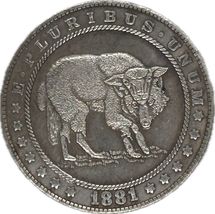 1881 Morgan Fantasy Medal - Incisione artistica con disegno a bufalo - $18.56 CAD